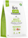 BRIT CARE DOG SUSTAINABLE ADULT MEDIUM CHICKEN INSECT 3 KG